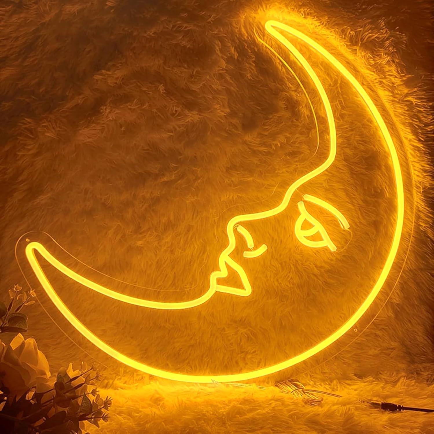 Ay Yüzü Neon Tabelası, USB ile - Neon Sign Party incelemesi ve fiyatı