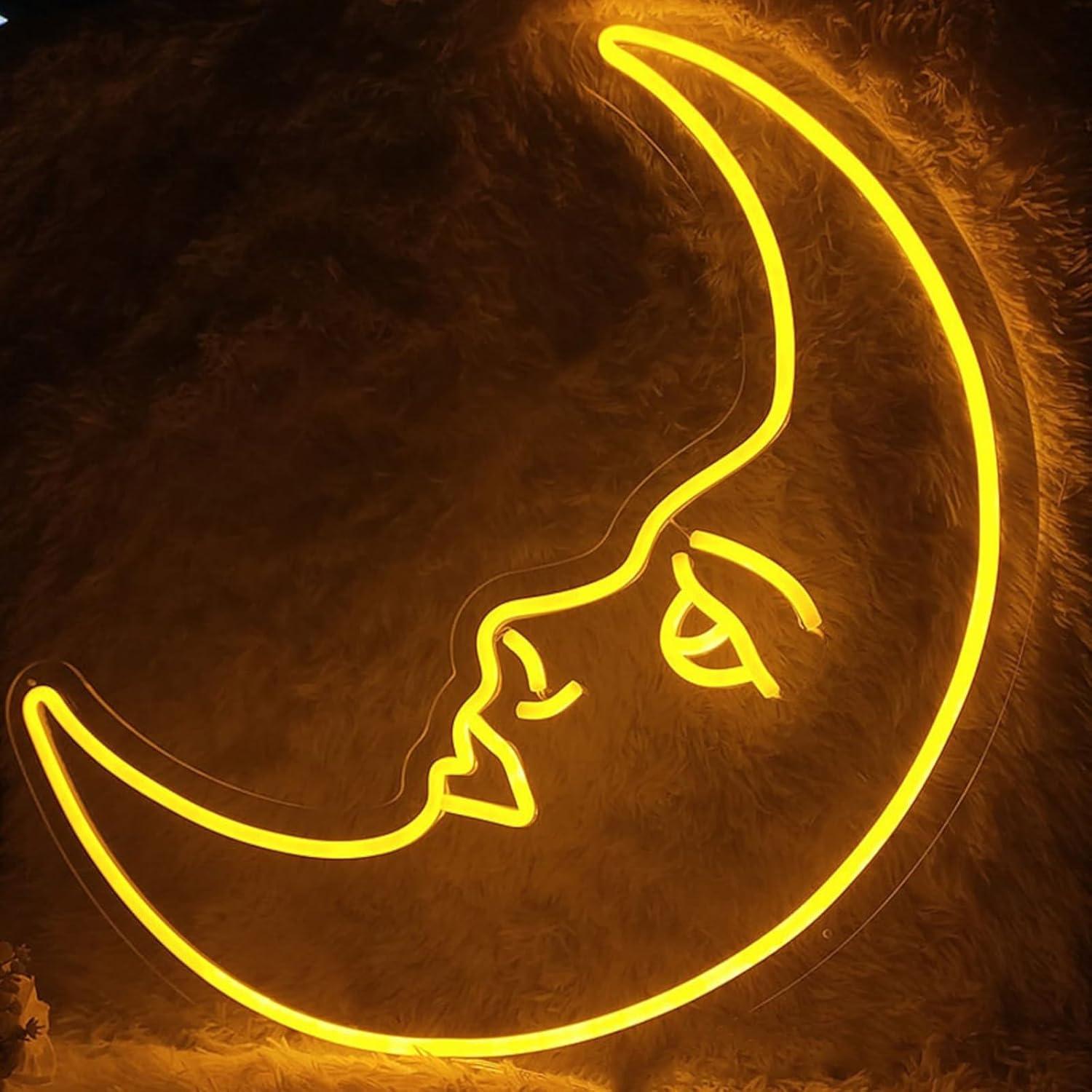 Ay Yüzü Neon Tabelası, USB ile - Neon Sign Party incelemesi ve fiyatı